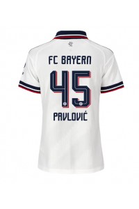 Bayern Munich Aleksandar Pavlovic #45 Jalkapallovaatteet Naisten Vieraspaita 2026-27 Lyhythihainen